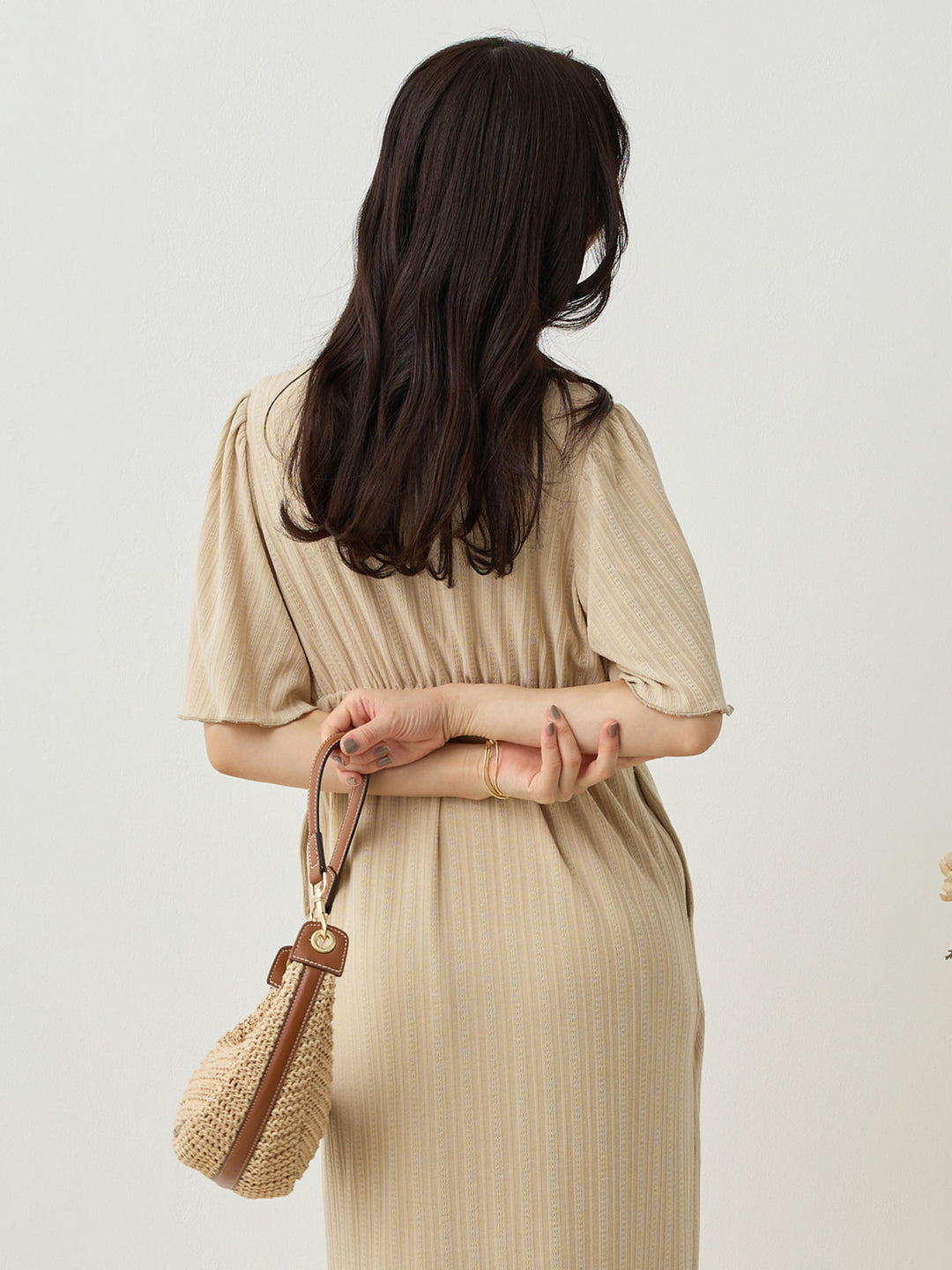 メローデザインワンピース Beige