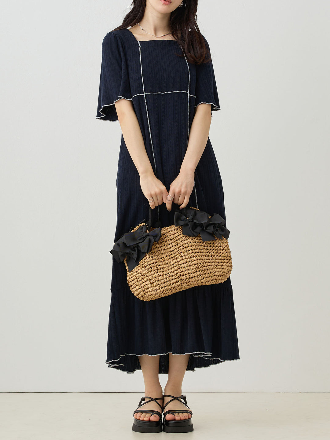 メローデザインワンピース Navy