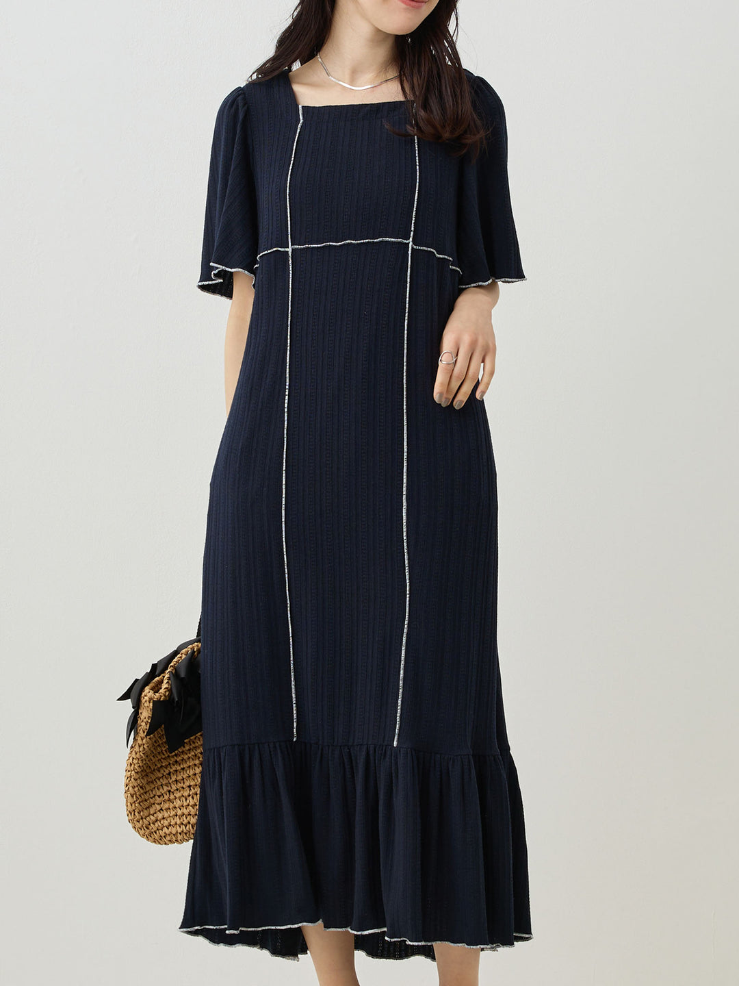メローデザインワンピース Navy