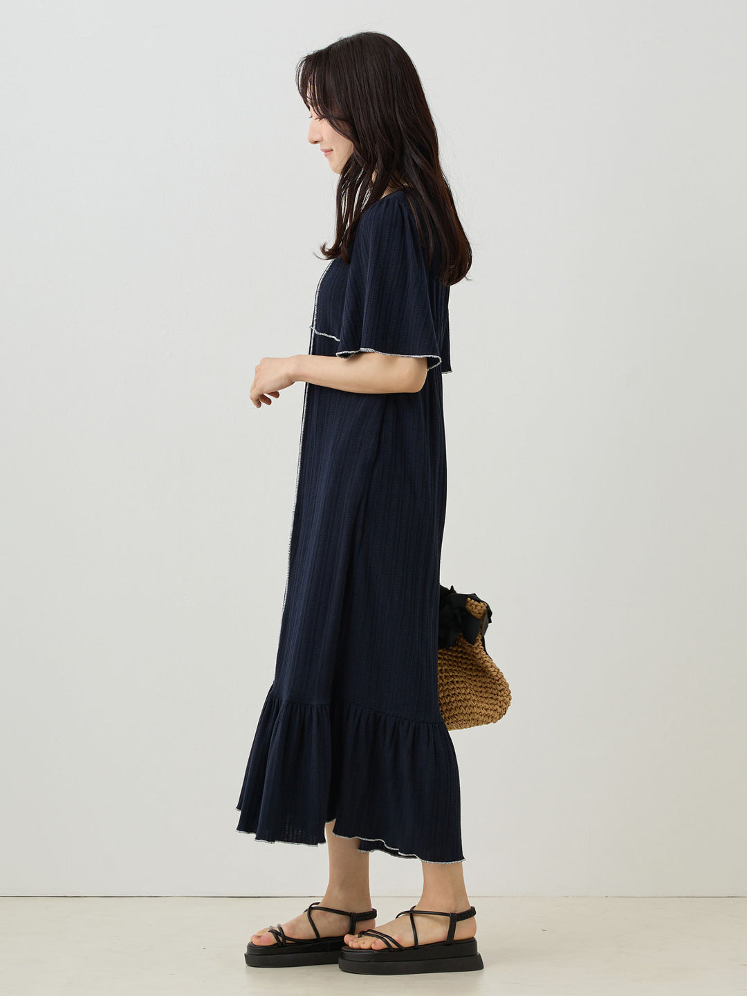 メローデザインワンピース Navy