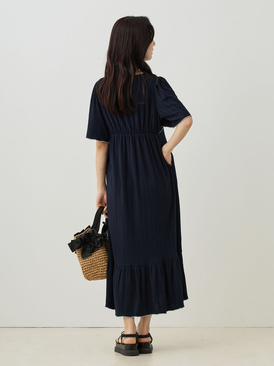 メローデザインワンピース Navy
