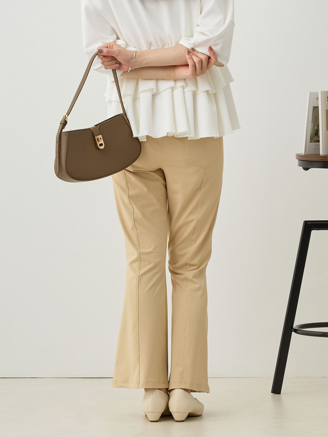 Cool Flare Pants Beige