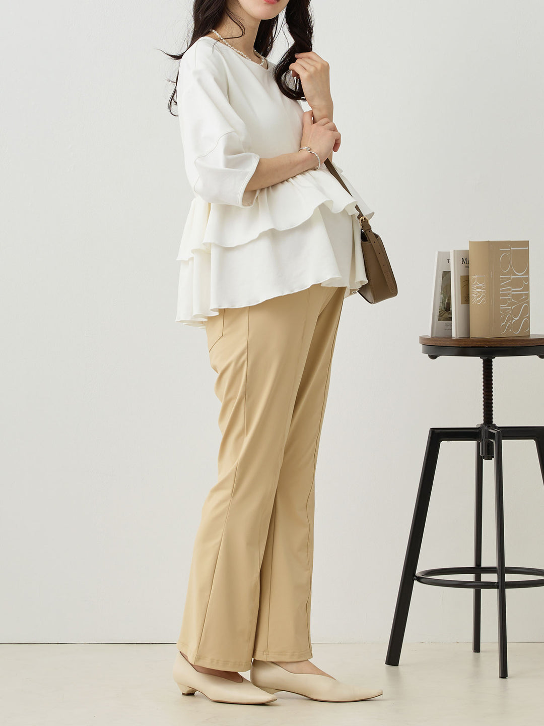 Cool Flare Pants Beige