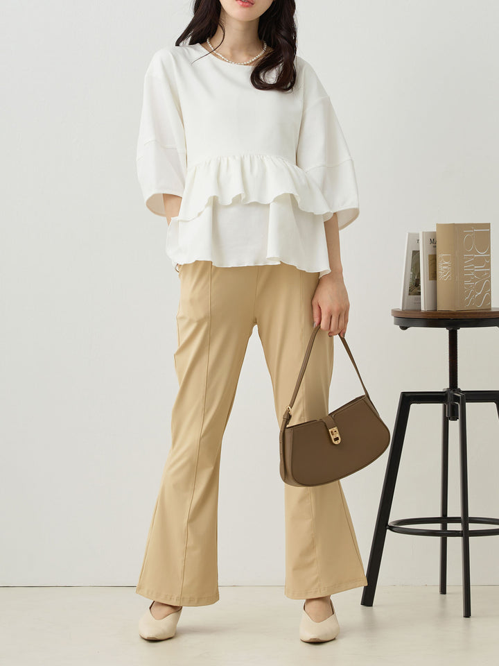 Cool Flare Pants Beige