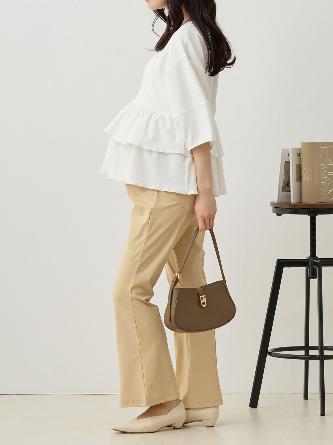 Cool Flare Pants Beige