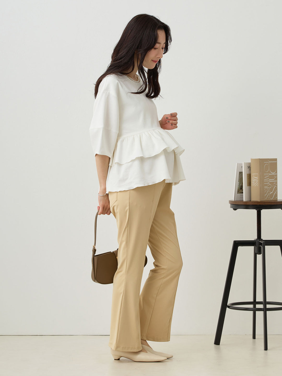 Cool Flare Pants Beige