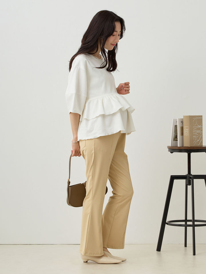 Cool Flare Pants Beige