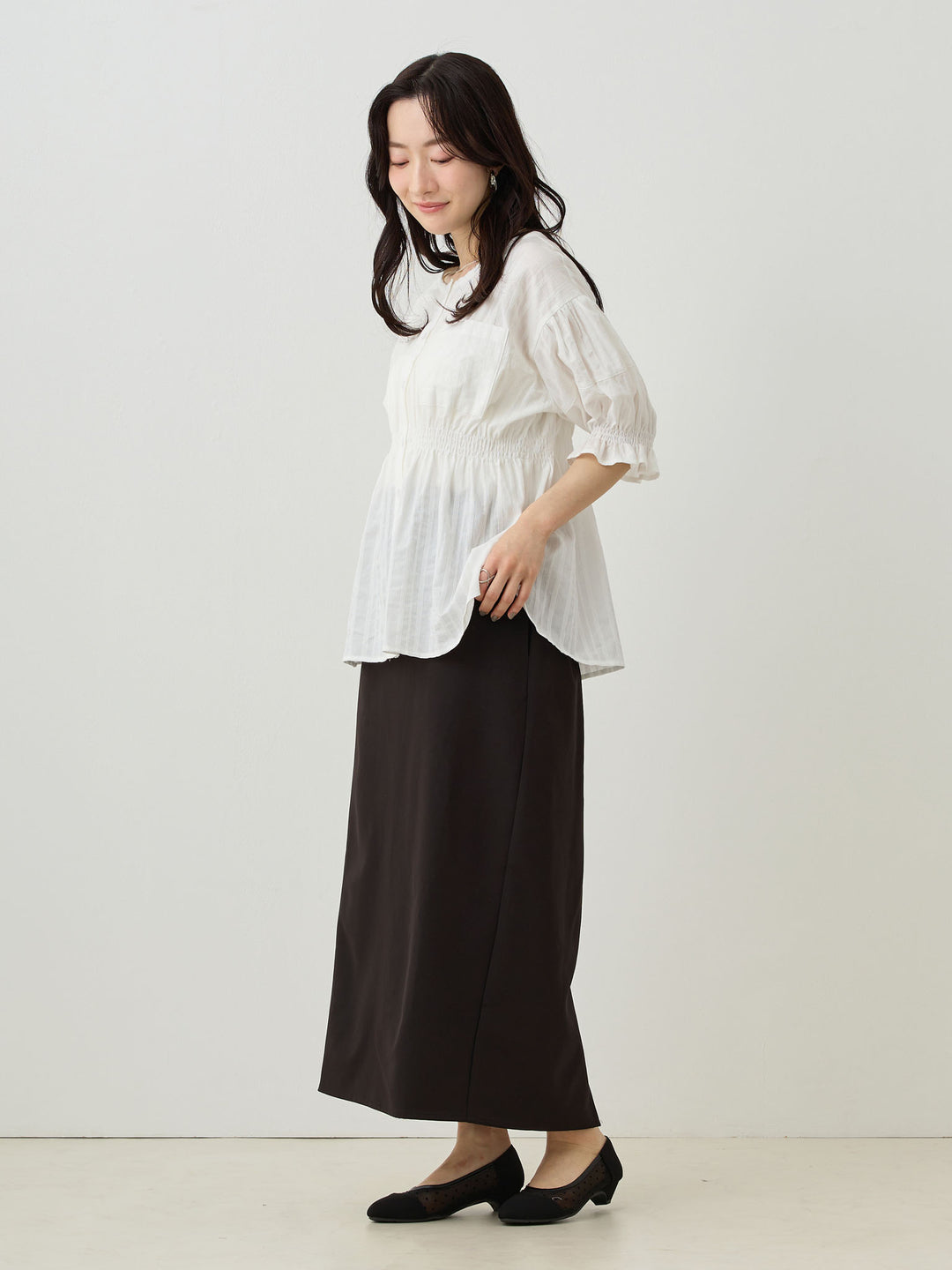Maternity tight skirt for ceremonies, lace