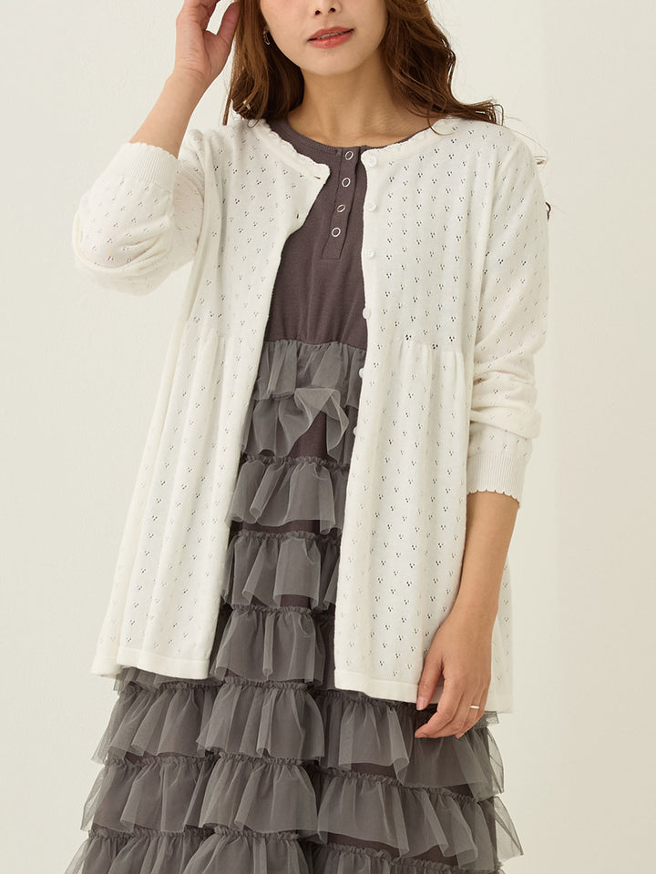 2wayアイレットカーディガン Ivory