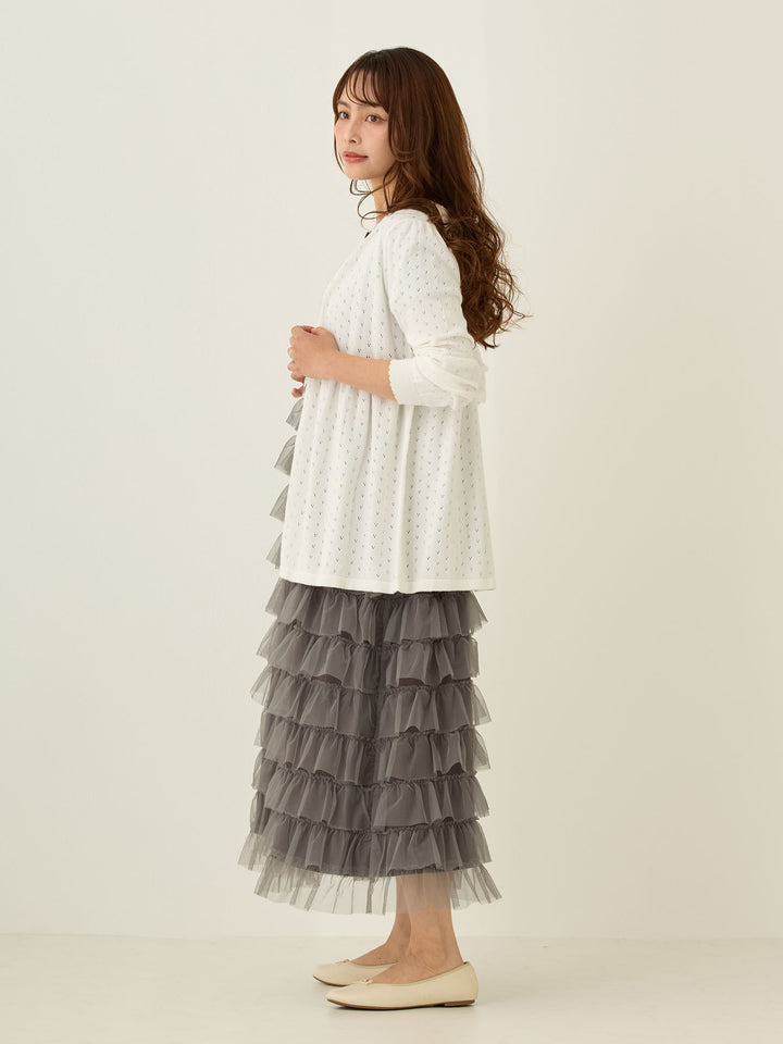 2wayアイレットカーディガン Ivory