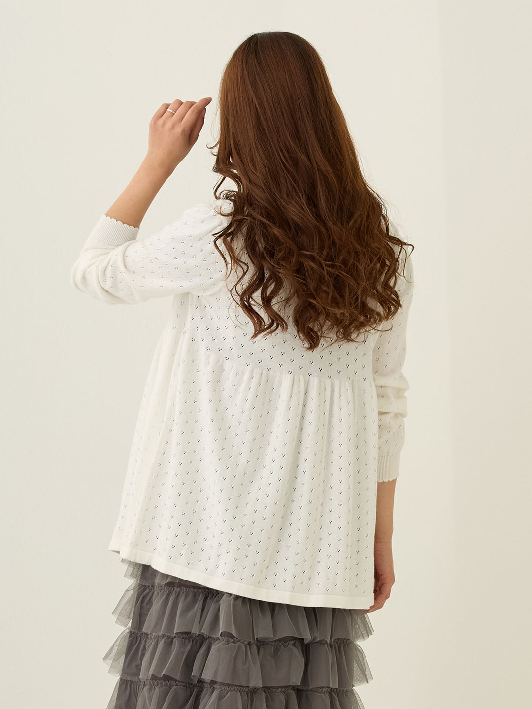2wayアイレットカーディガン Ivory