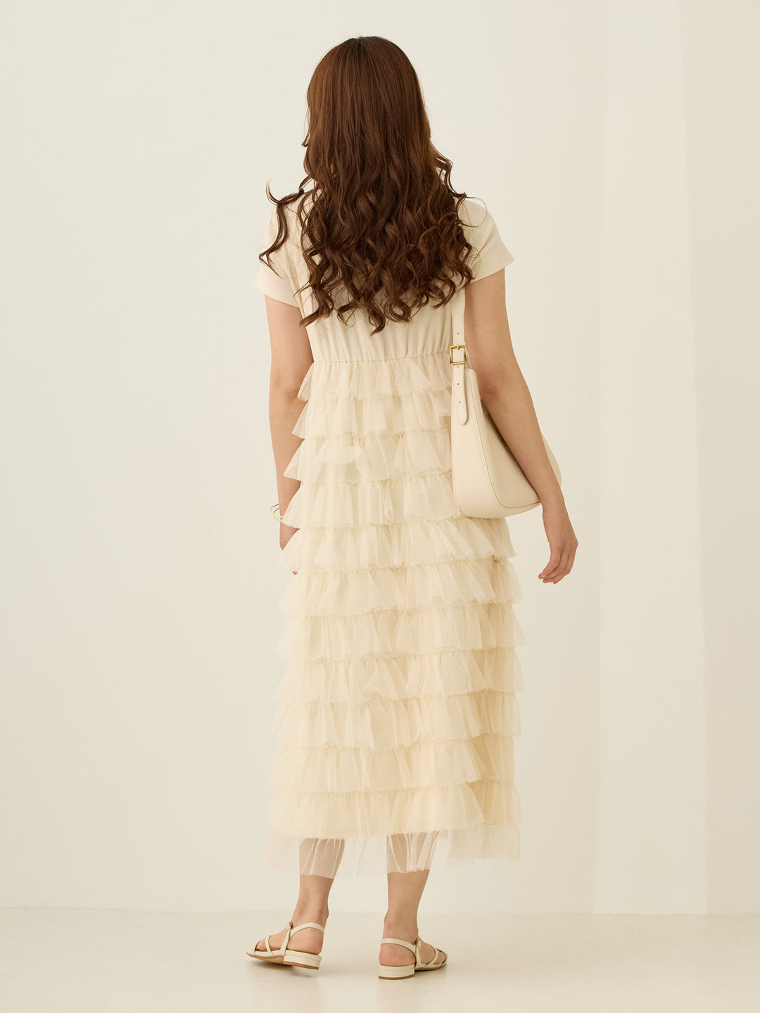 チュールティアードワンピース Ivory