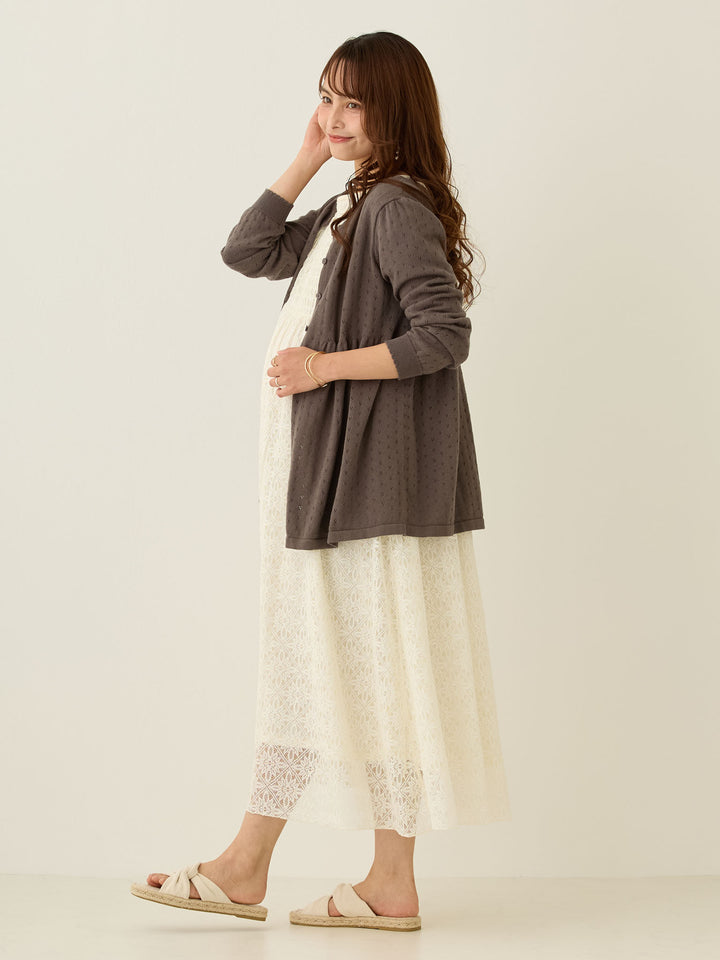 2wayシャーリングレースワンピース Ivory