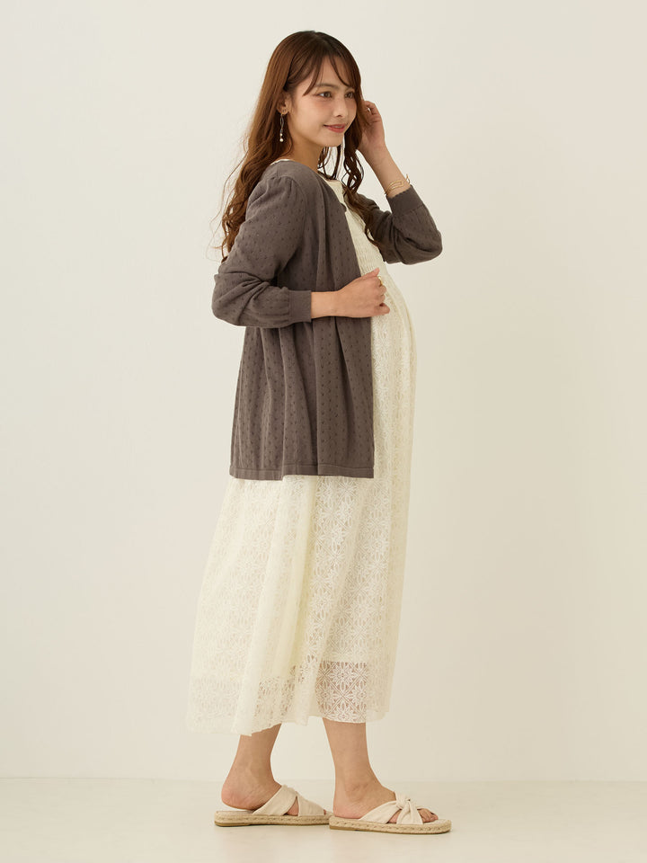 2wayシャーリングレースワンピース Ivory