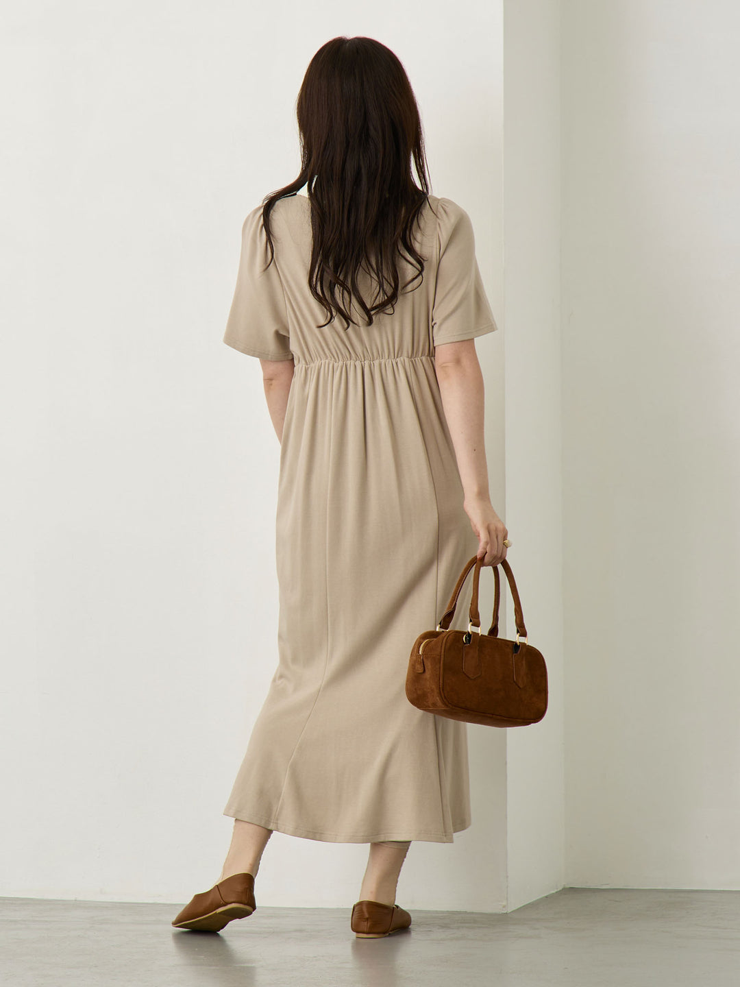 レースポロマーメイドワンピース Beige