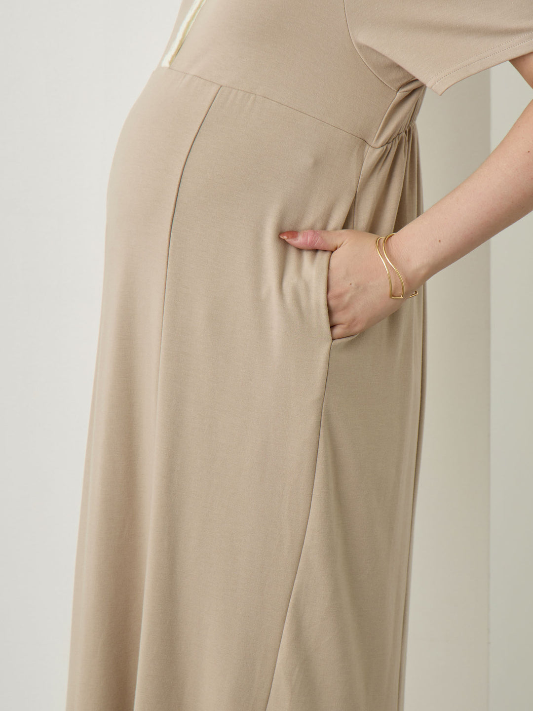 レースポロマーメイドワンピース Beige