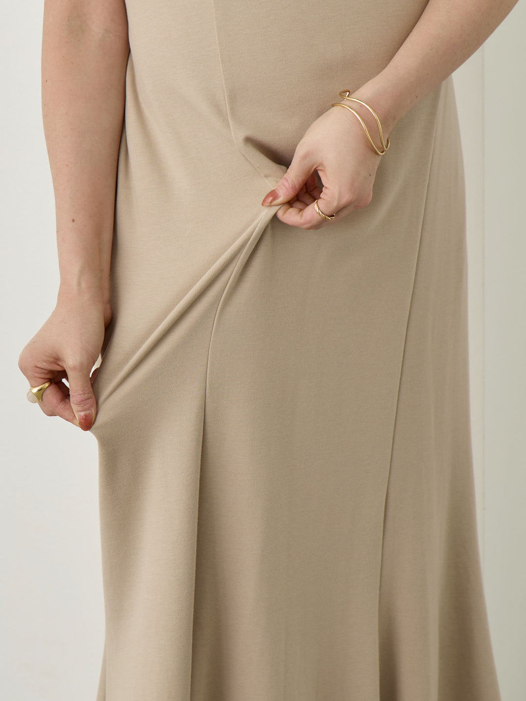 レースポロマーメイドワンピース Beige