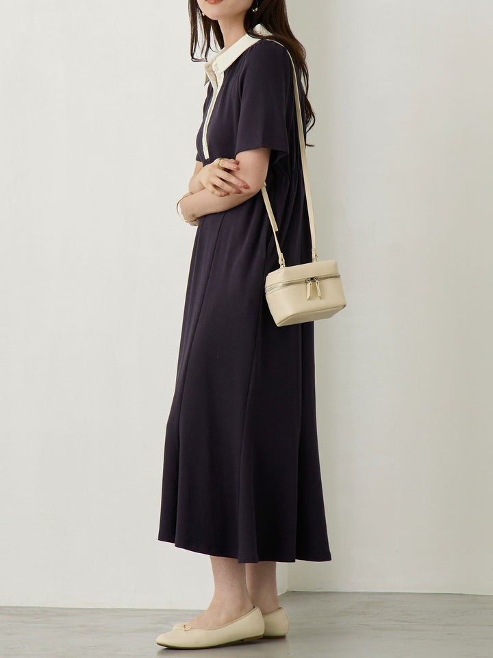 レースポロマーメイドワンピース Navy