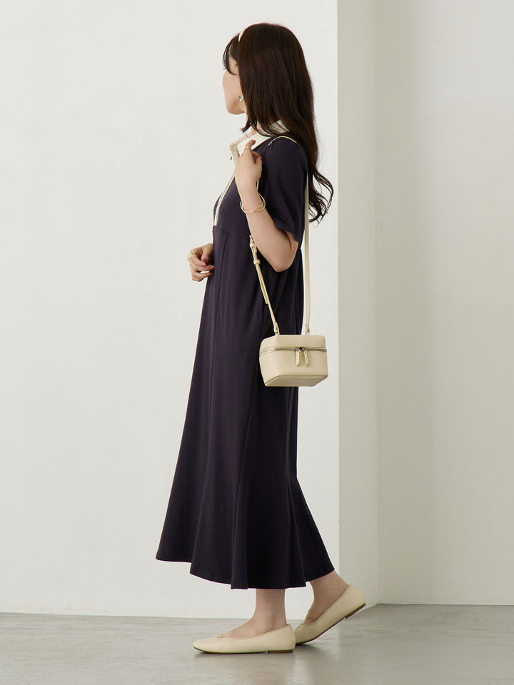レースポロマーメイドワンピース Navy
