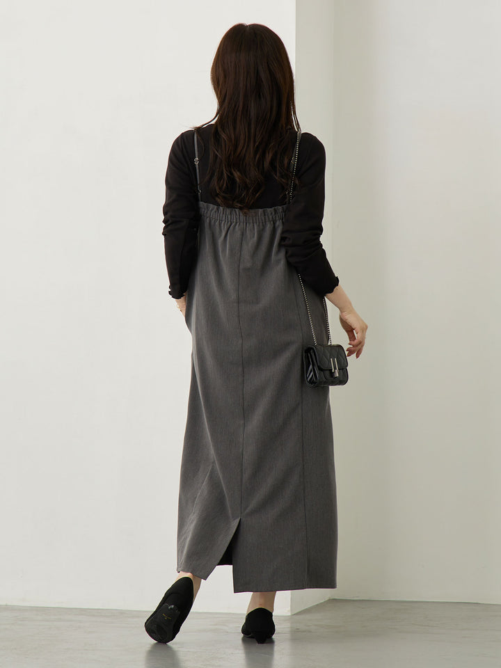 Side Ribbon Cami Dress Black