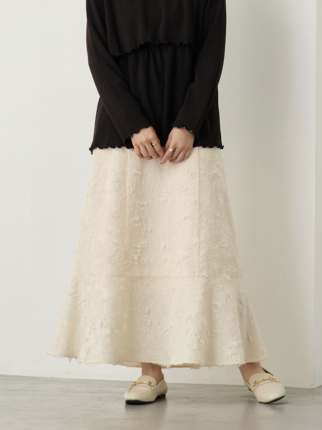 Fringe Mermaid Skirt - Ivory