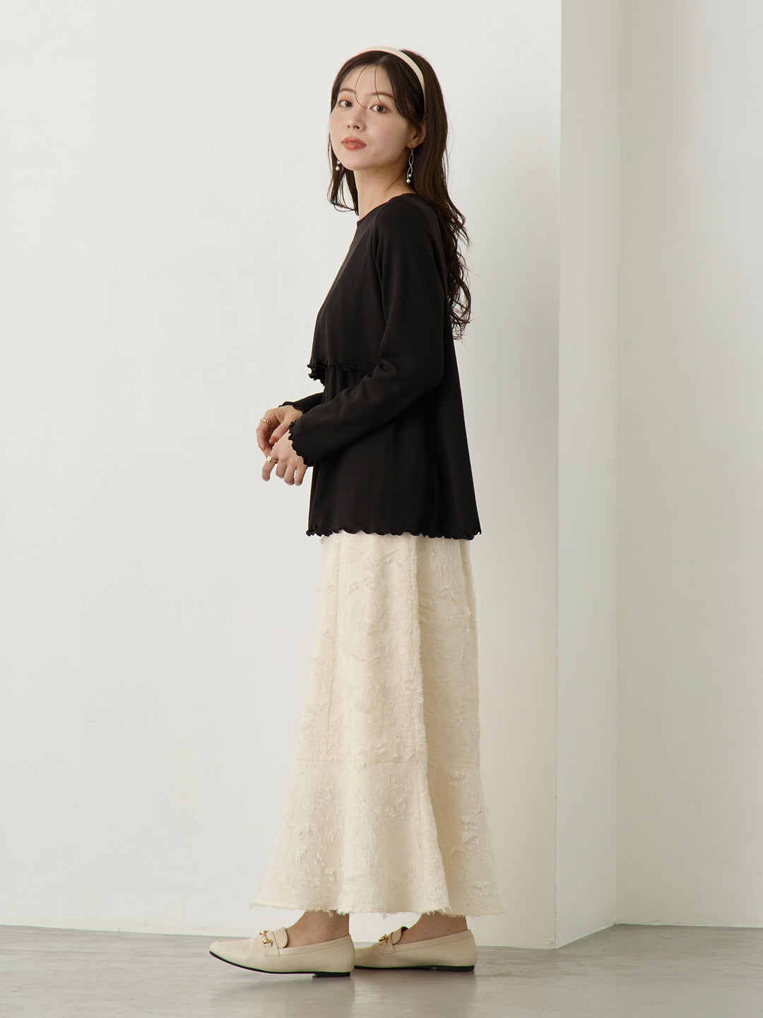 Fringe Mermaid Skirt - Ivory