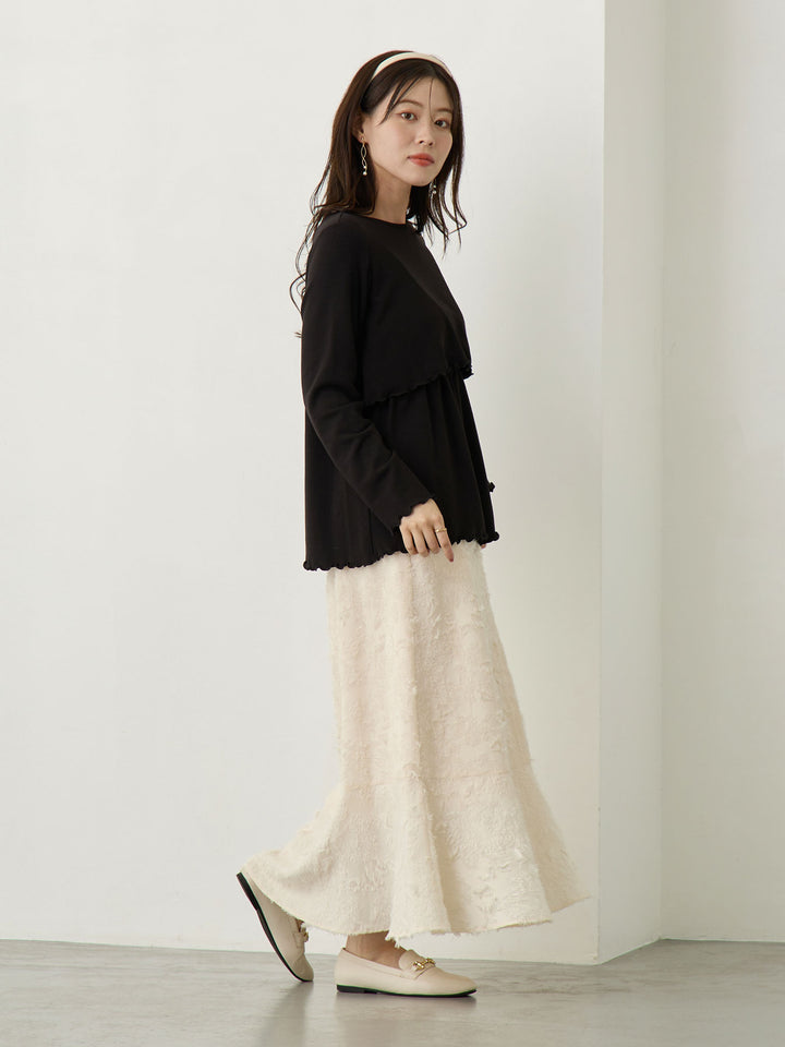 シンプル授乳トップス Black