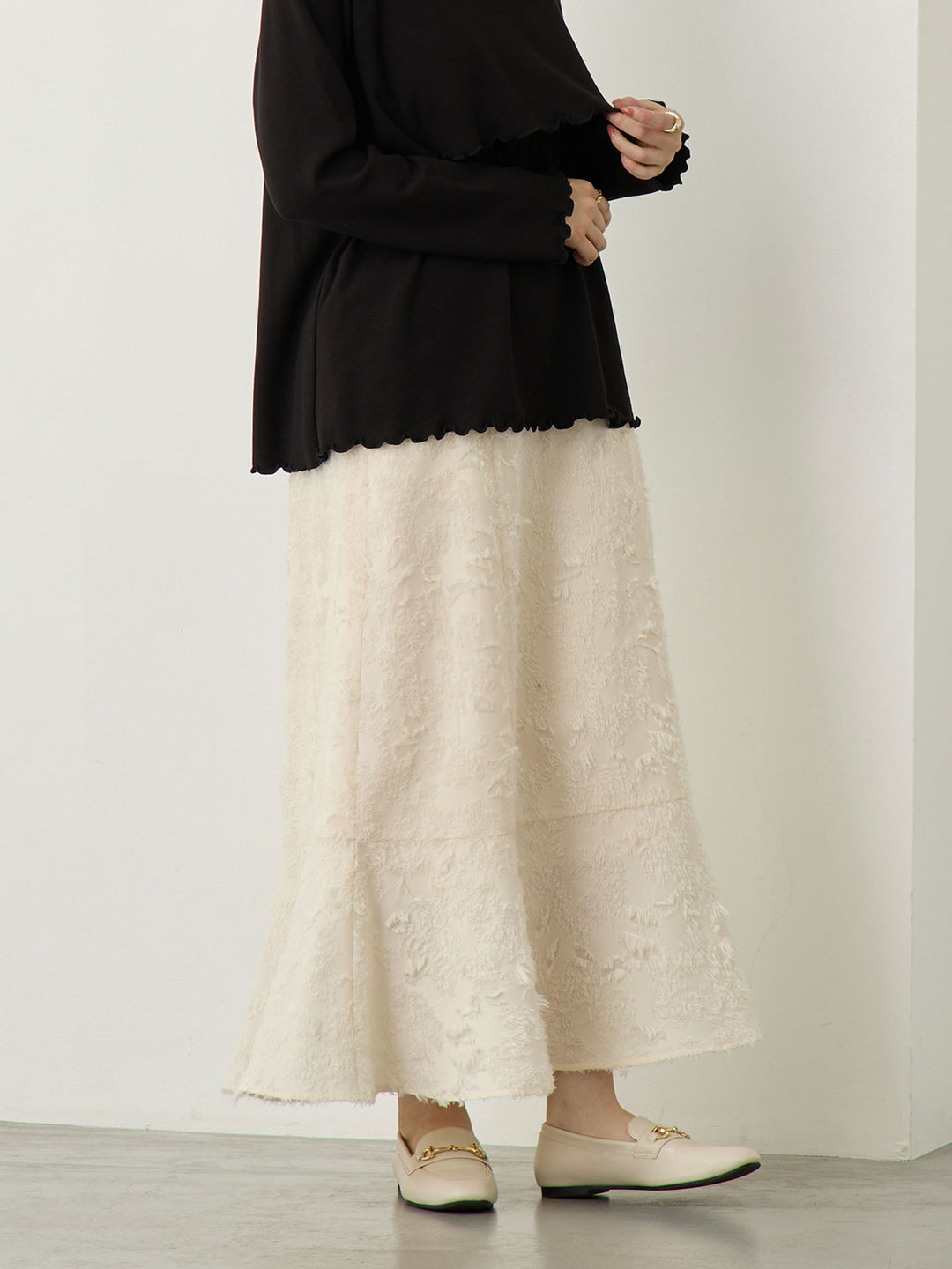 Fringe Mermaid Skirt - Ivory