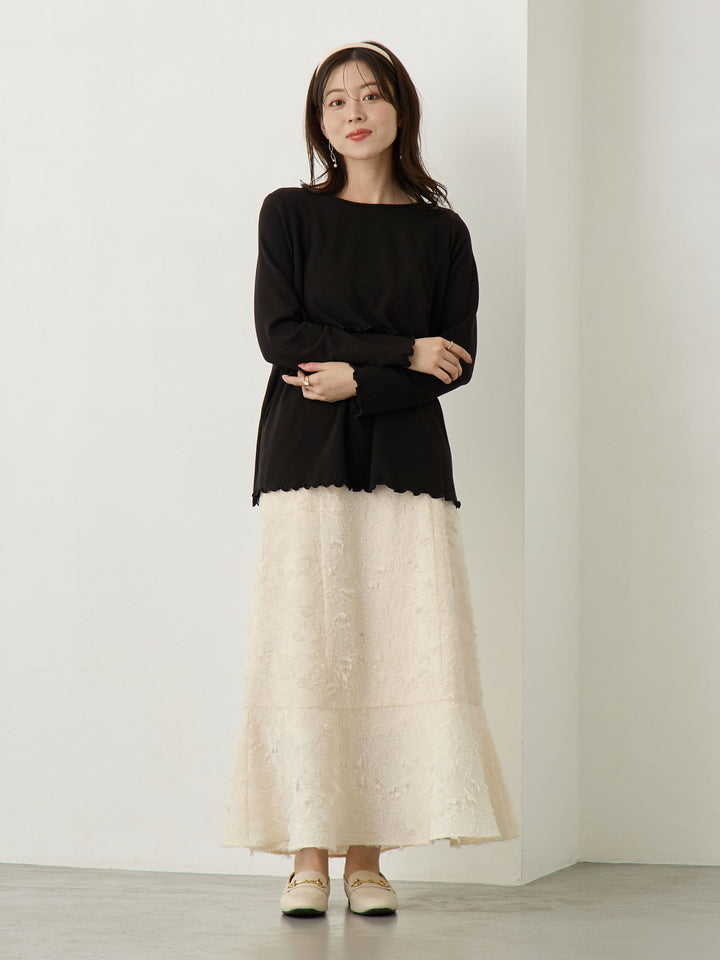 シンプル授乳トップス Black