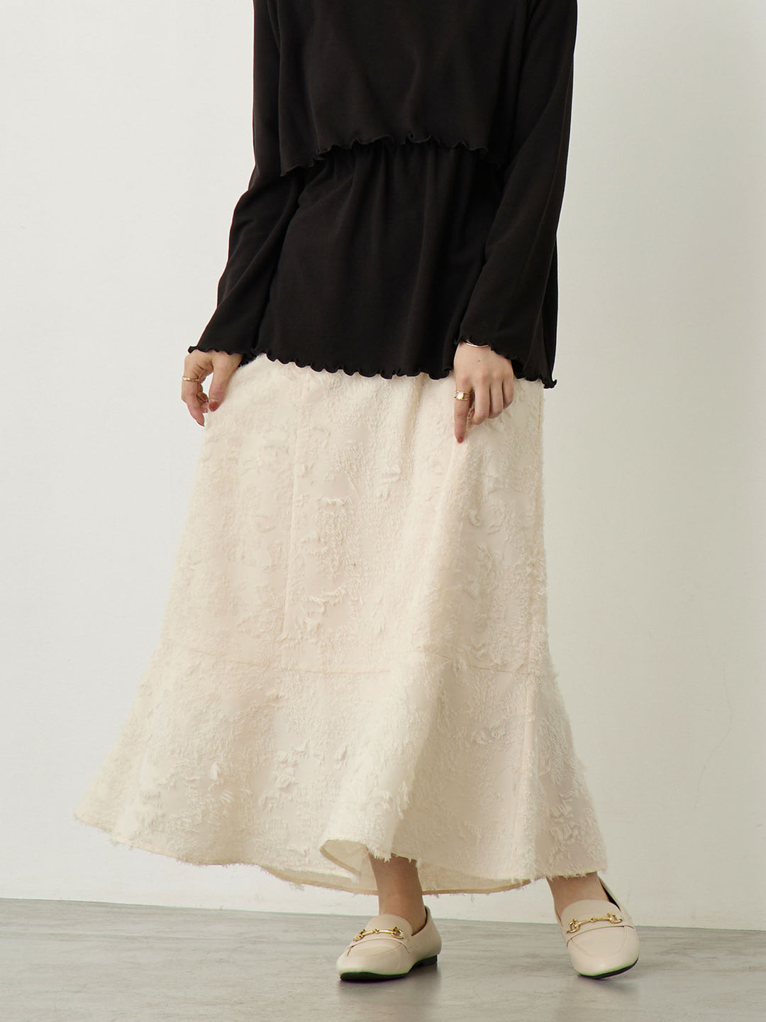 Fringe Mermaid Skirt - Ivory