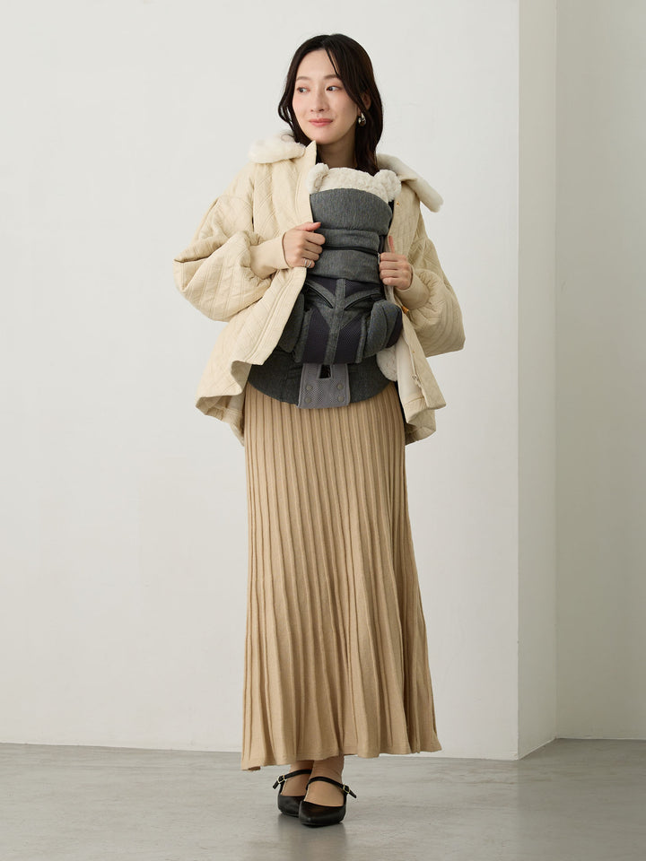 ニットプリーツスカート Beige