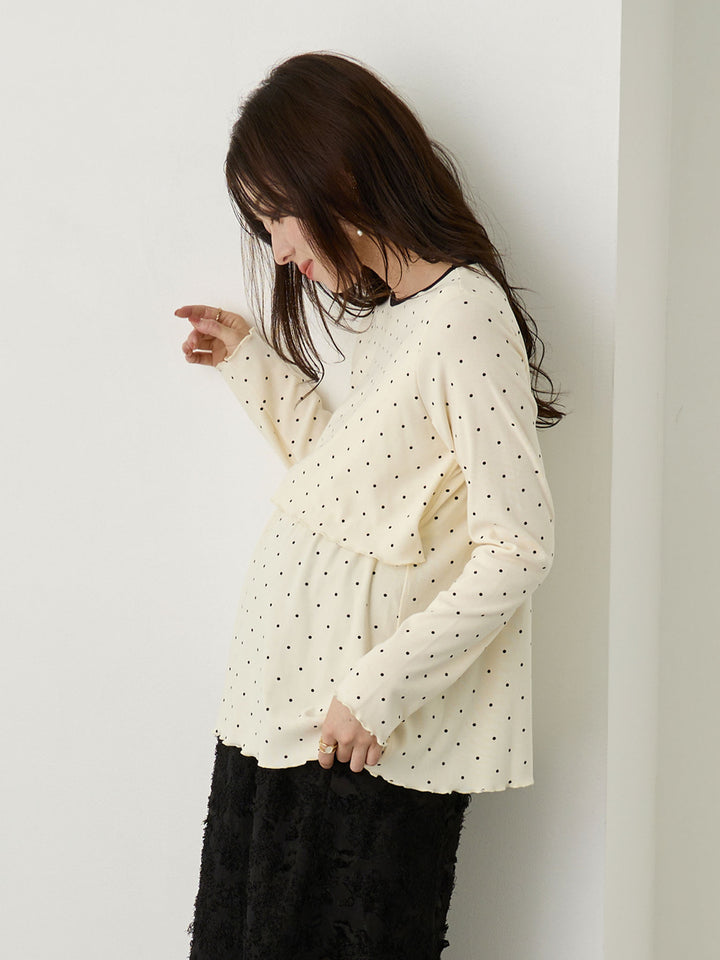 シンプル授乳トップス Dot