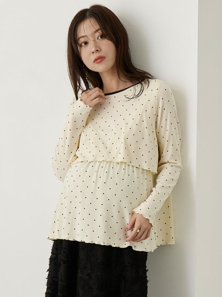 シンプル授乳トップス Dot