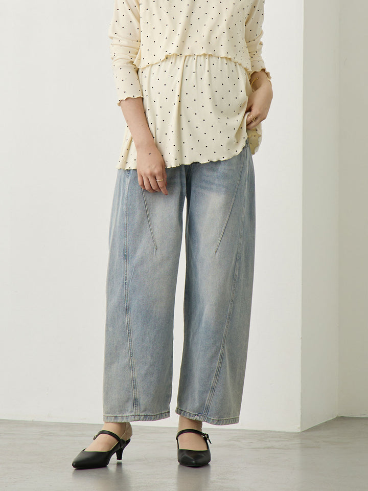 Maternity Curve Denim Pants - Blue
