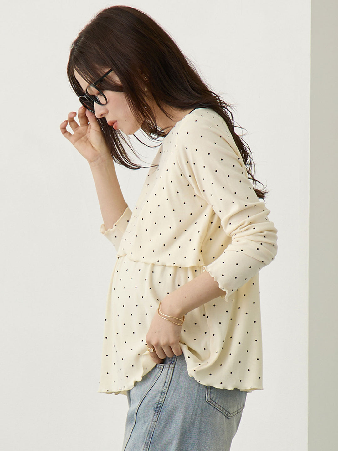 シンプル授乳トップス Dot
