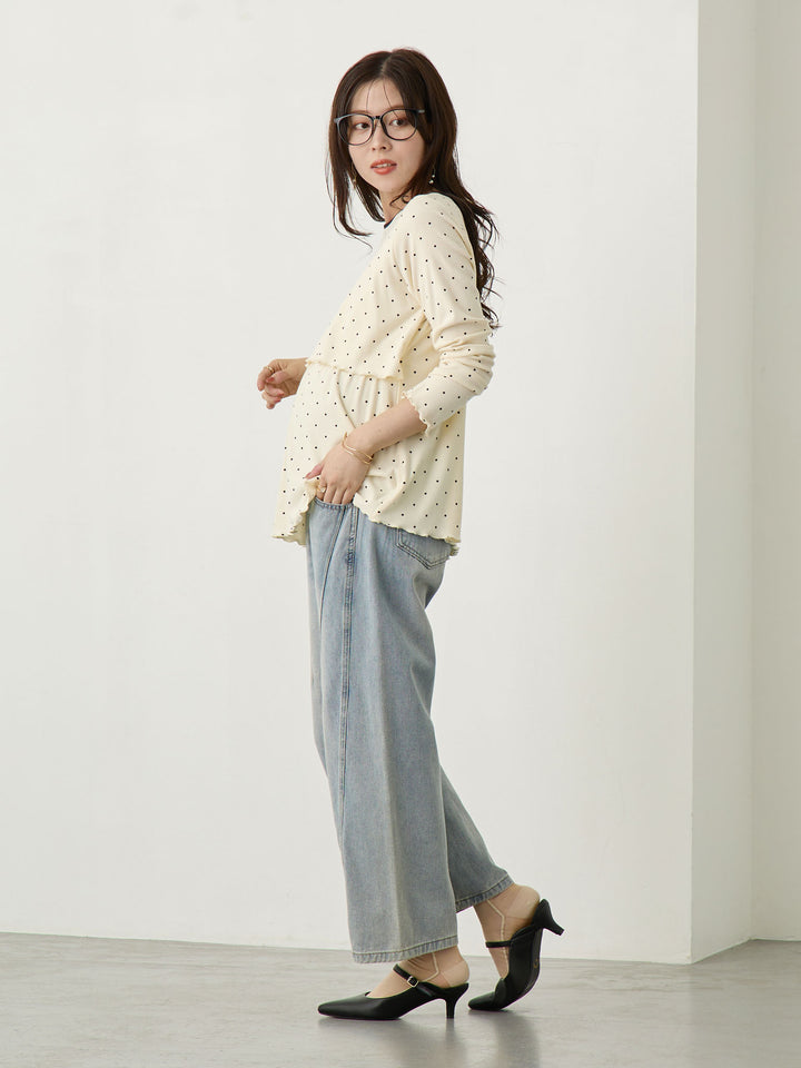 Maternity Curve Denim Pants - Blue