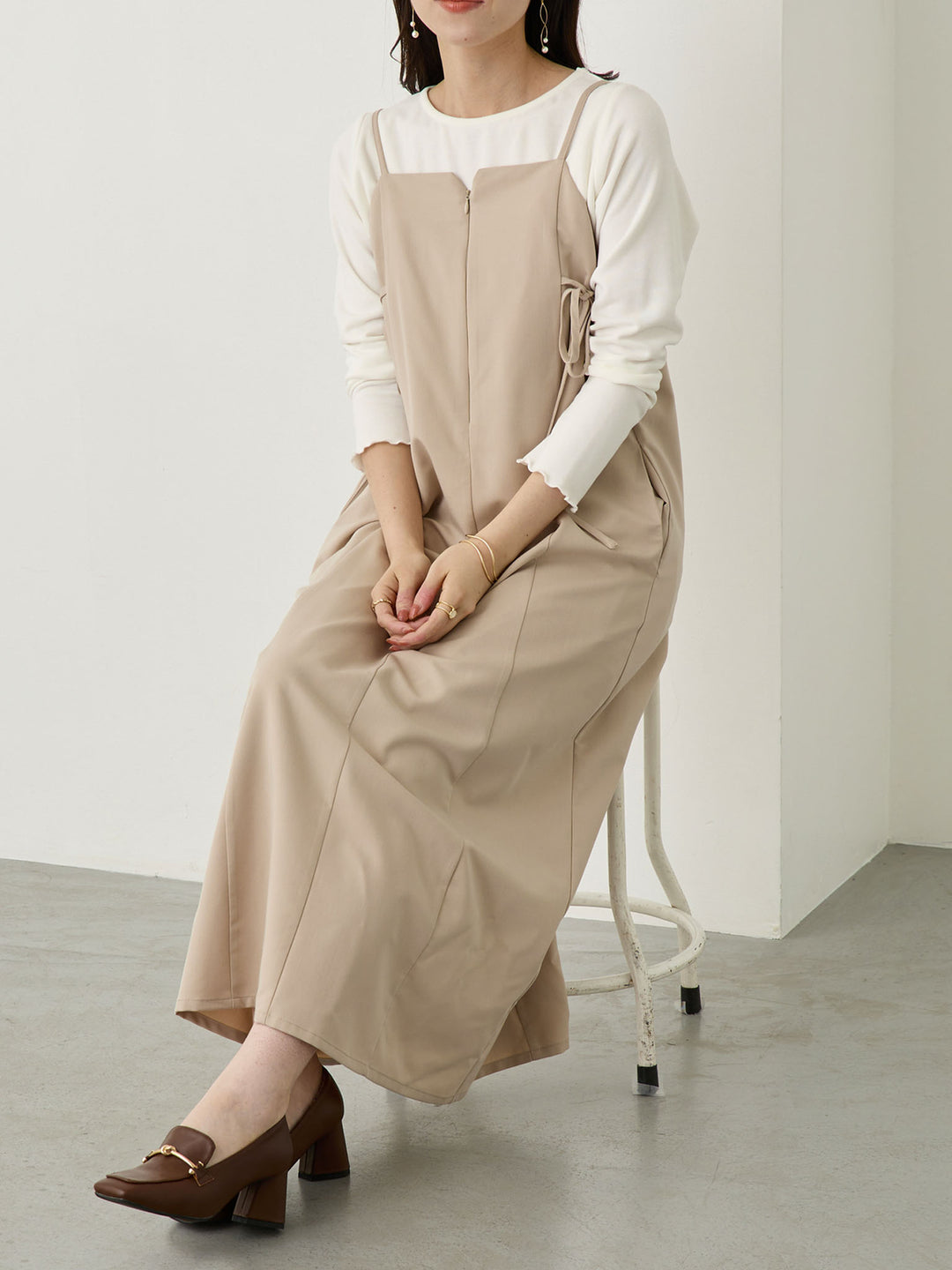 シンプル授乳トップス Ivory