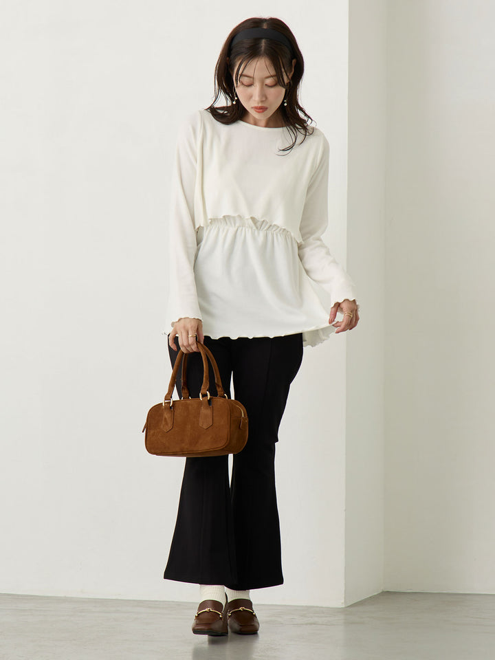 シンプル授乳トップス Ivory