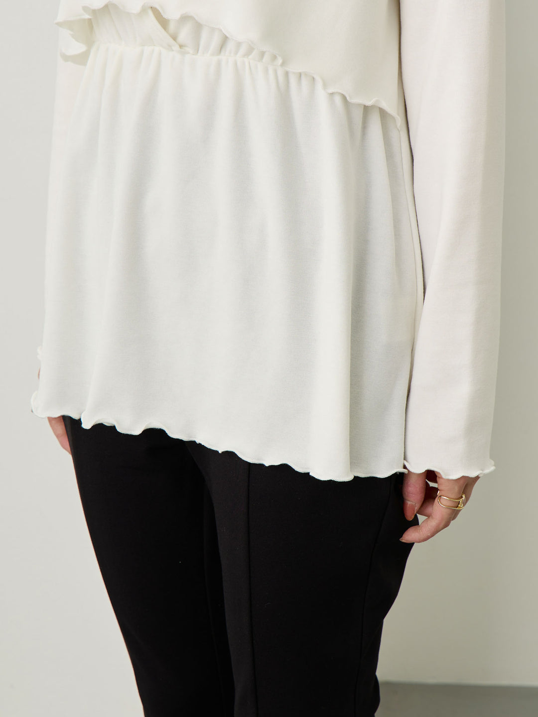 シンプル授乳トップス Ivory