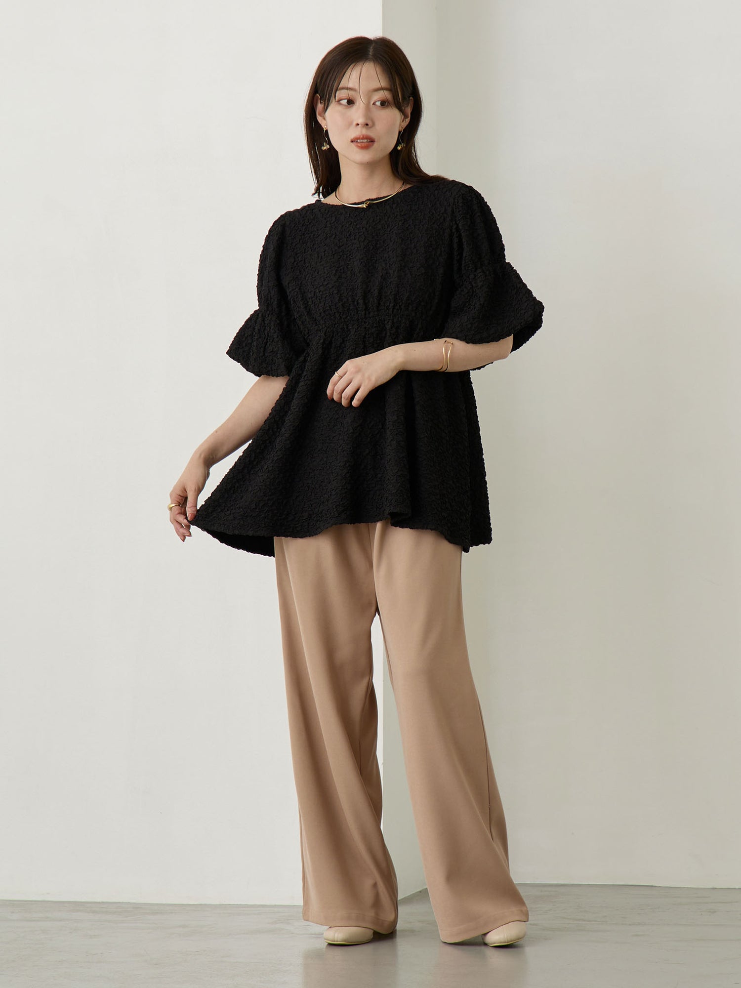 ホイップ2wayトップス Black
