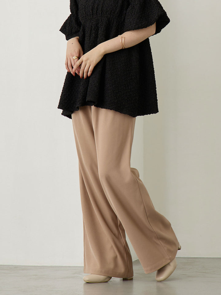 タックワイドパンツ Pink beige