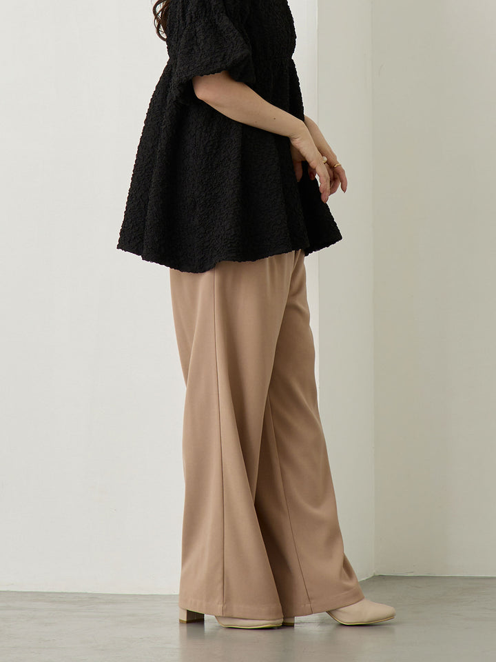 タックワイドパンツ Pink beige