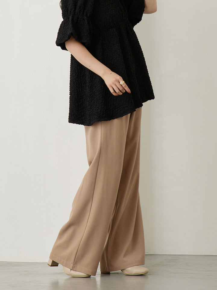 タックワイドパンツ Pink beige