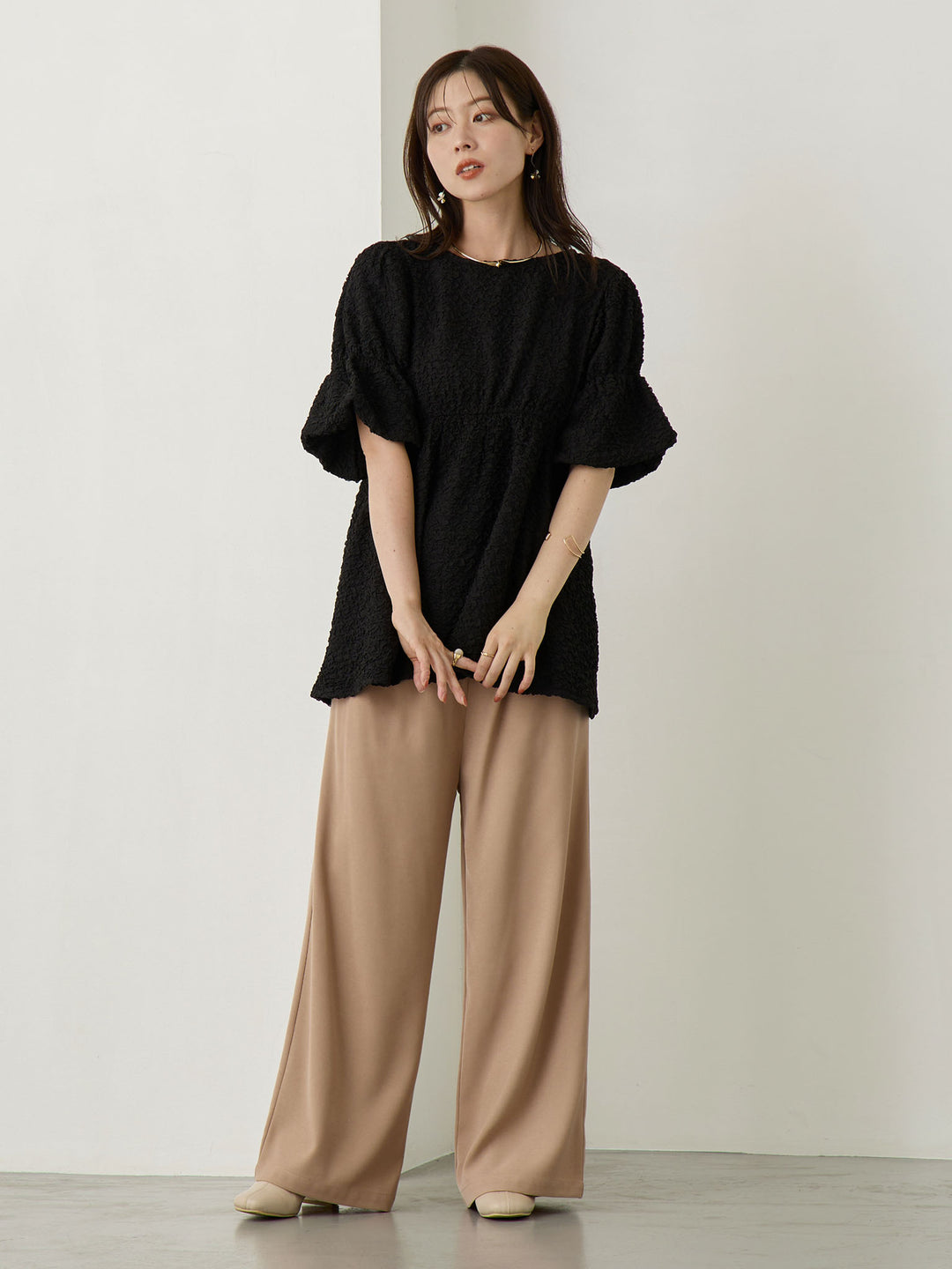 ホイップ2wayトップス Black