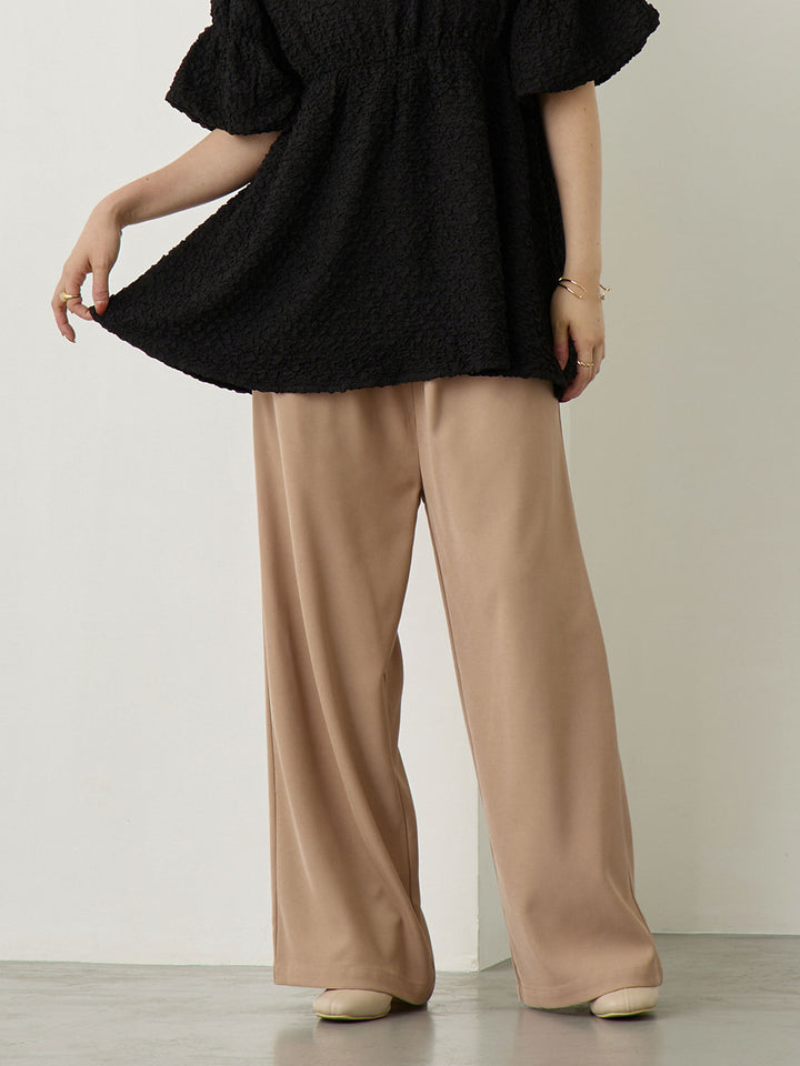 タックワイドパンツ Pink beige