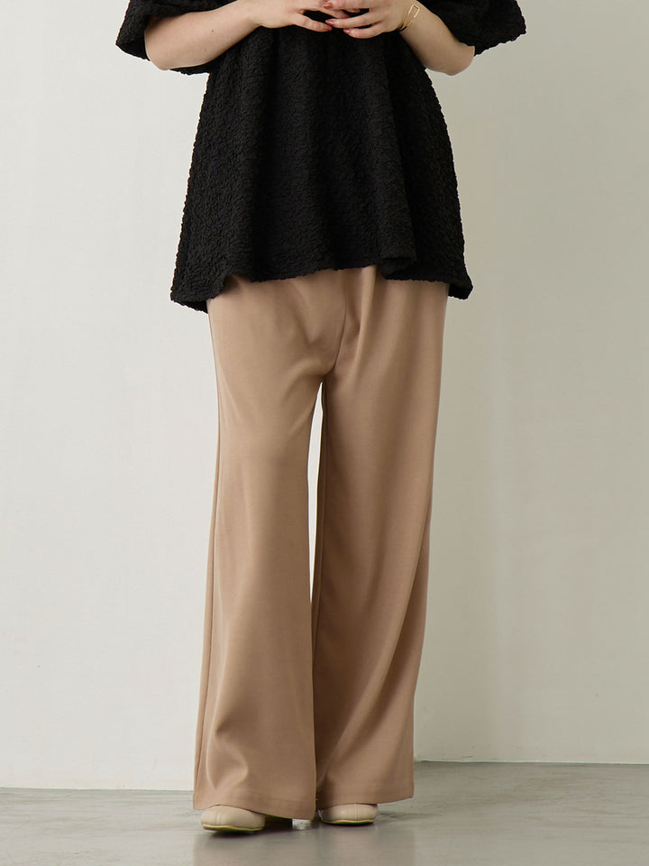 タックワイドパンツ Pink beige