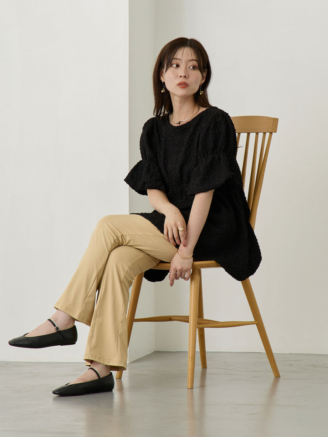 ホイップ2wayトップス Black