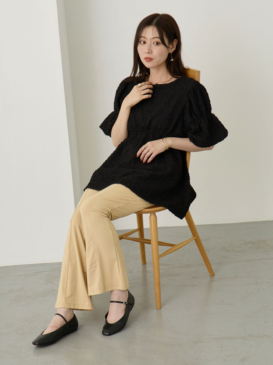 ホイップ2wayトップス Black