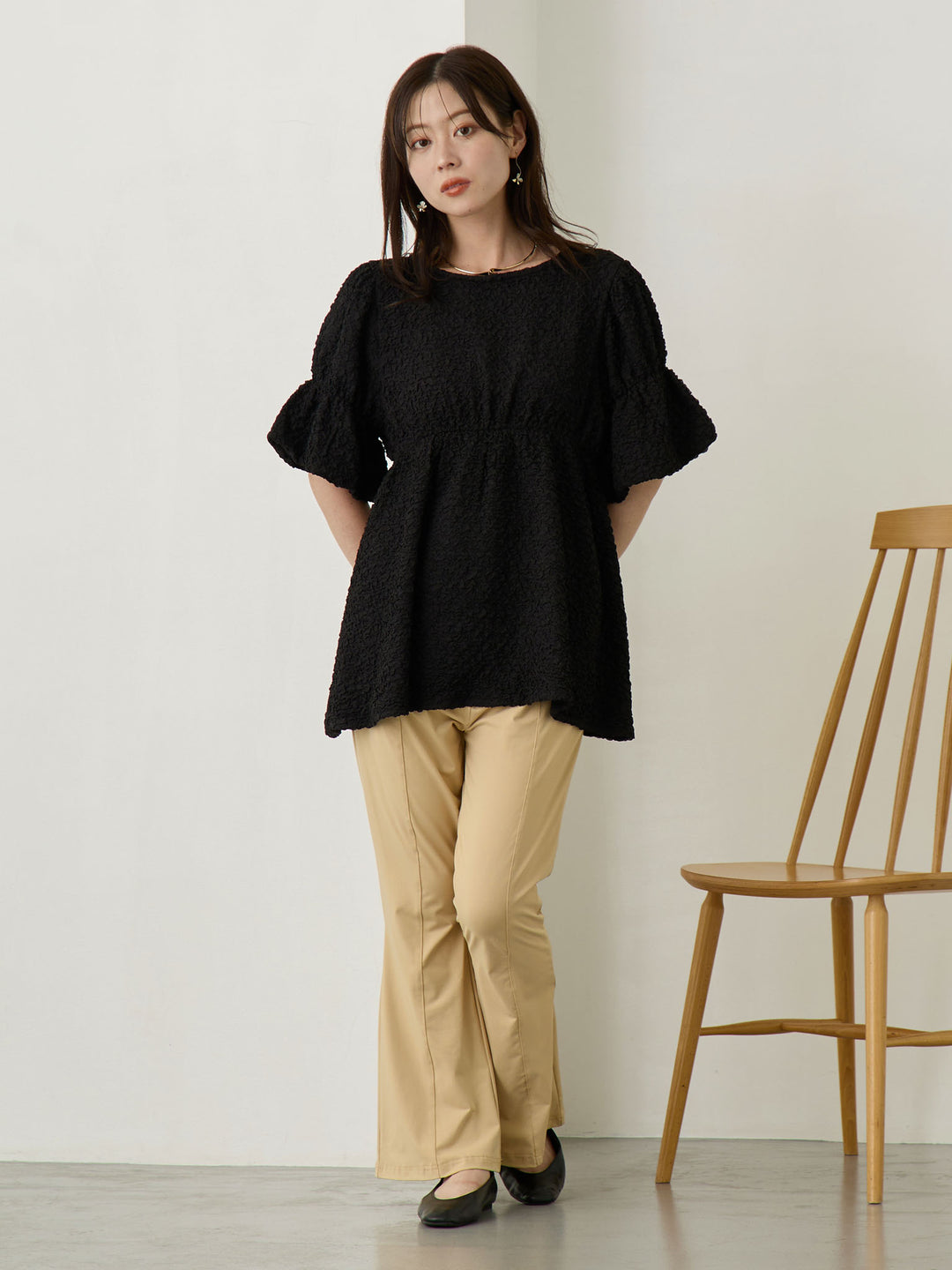 ホイップ2wayトップス Black