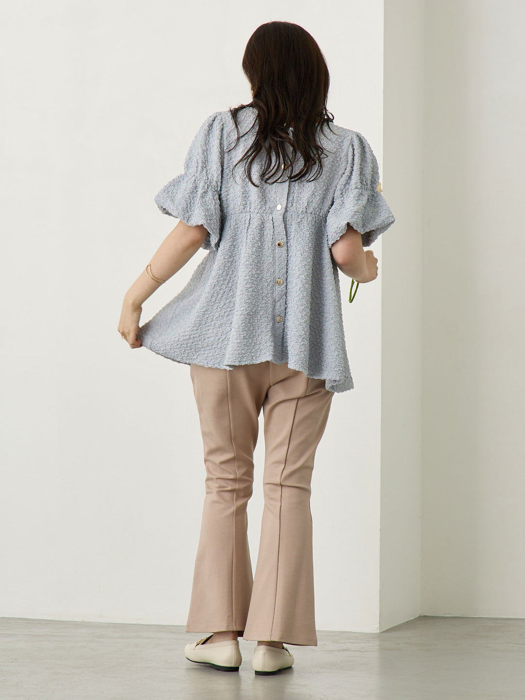 ポンチフレアパンツ Beige